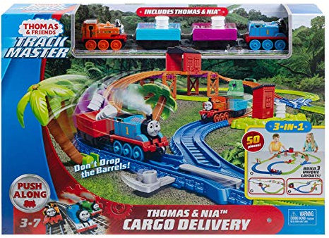 THOMAS & FRIENDS GLL14 Thomas und Seine Freunde Trackmaster Thomas & Nia Cargo Delivery Spielset, Mehrfarbig