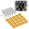 Enmoo 20 Stück Billet Aluminium Kotflügel Stoßstange Unterlegscheibenbolzen Motor Bay Dress Up Fastener Kit Lisence Plate Decor Bolts M6 Bolt Schraube Zubehör (Gold)