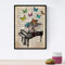Nacnic Piano Poster mit Schmetterlingen. Musikbleche mit Definitionen für die Innendekoration. A4-Größe mit Rahmen