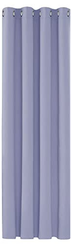 Deconovo Thermo-Verdunkelungsvorhänge mit Ösen, für modernes Zuhause, 132 x 274 cm, Hellviolett