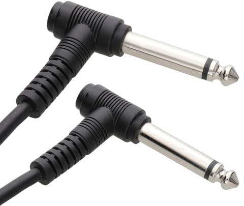 6,35 mm 90 Grad Rechts Abgewinkelt Klinkenstecker Audio Mono Gitarren Kabel 3 m [3 Meter/3m]