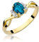 Lumari Gold - Verlobungsring Damen Ring Gold 585 Echtgold 14k Gelbgold mit natürlichem Diamanten Damen Solitär Versprechen Ring Tansanit Edelstein - Ringe Frauen - Brillanten