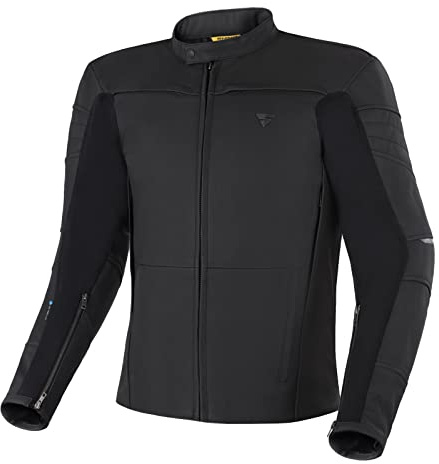 SHIMA SHADOW TFL Motorradjacke Herren | Premium Biker-Lederjacke Belüftet mit CE Rücken, Schulter und Ellbogen Protektoren, verstärkte Doppelnähte, TFL-Kühltechnik (Schwarz, XL)