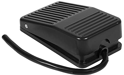 Tyenaza Interruttore a pedale 220V/380V Alimentazione elettrica Interruttore a pedale in plastica Controllo on/off Colore nero + cavo da 10 cm