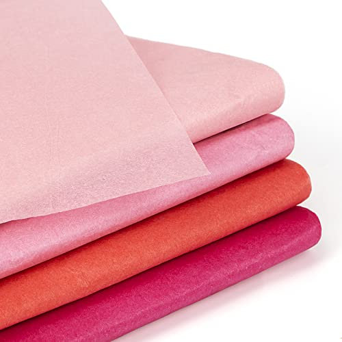 Seidenpapier, Geschenkpapier, für Weihnachten, Geburtstag, Party, Hochzeit, DIY, Geschenktüten, Geschenkverpackung, Basteln, 35 x 50 cm, Pink Serie
