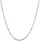 KRKC&CO 2,5mm dünne Kordelkette Rope Kette Edelstahl, Weißgold beschichtet Zopfkette, feine Silberkette für Herren Damen, Unisex Rope Chain Seilkette, Geburtstag Weihnachten Geschenke, Länge 55,9cm