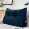 VERCART Dreieckig Sofakissen mit Füllung und Bezug, Rückenkissen Rückenlehne Lesekissen, Keilkissen Gepolstert, Samt Deko Kissen Zierkissen Couchkissen zum Bett Tagesbett 60cm Blau