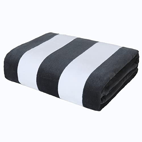 Yebeda Toalla de Playa Grande algodón, Toalla de baño Piscina, 90 x 180 cm, Suave, Ligera, Absorbente y Felpa, Gris