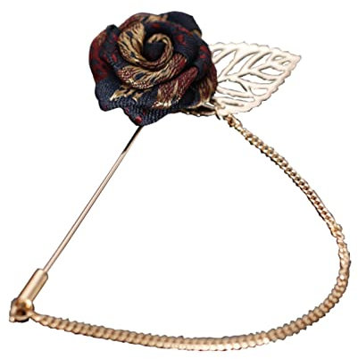 Lucky angel Tissu mélangé Rose Broches Gland chaîne Hommes Costume col Broche Broche épinglette Broches pour Femmes Bijoux Accessoires