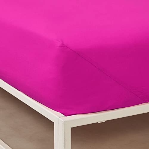 Bassetti Bettlaken für Einzelbett, Spannbettlaken für Einzelbett, 90 x 200 cm, Bettlaken aus 100 % Baumwolle, hergestellt in Italien, Farbe: Alpenveilchen K1