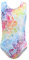 Cucudy Body da ginnastica per ragazze bianco/giallo/blu/verde/viola/rosa/arcobaleno sfumato colore scintillante senza maniche body danza danza ginnastica atletica per bambina 5-12 anni, roseo, 7-8