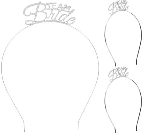 Kichvoe 3 Stücke Team Braut Brautdusche Stirnband Strass Tiara Hochzeit Braut Krone Stirnband Brautdusche