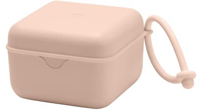 BIBS Schnuller Box mit Gummiband. Sterilisator Box für Schnuller. 100% BPA Freies Material. Blush