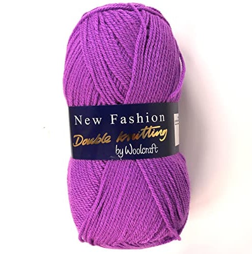 Woolcraft New Fashoin DK Knitting Yarn/Wool - 100g Double Knit Ball -78 Shades (Violet - 718)