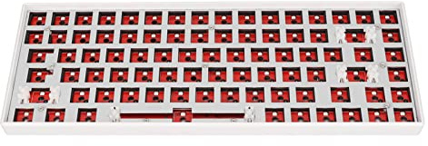 Septpenta Mechanische DIY-Tastatur Mit 84 Tasten Und Hot-Swap-Fähiger Achse Mit RGB-Schalter, Abs-Gehäuse, Doppellagiges PCB-Panel, Unterstützt Drahtloses 2,4-G-Typ-C-Bluetooth 3.0(Weiß)