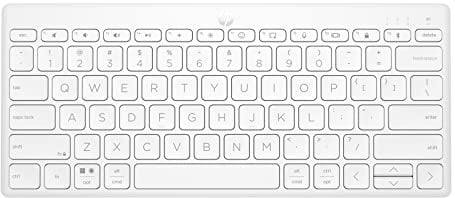 HP 350 Wireless Keyboard and Bluetooth 5.2, Multi-Device Connection, Qwerty, Italian Layout, Emoji, Autonomy up to 2 Years, Compatible with Windows, Android, Chrome OS, MacOS, iPadOS, White