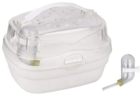 hero-s Portable Travel Cage, Small Animal Carrier with Water Bottle, For Hamster, Guinea Pig, Chinchilla