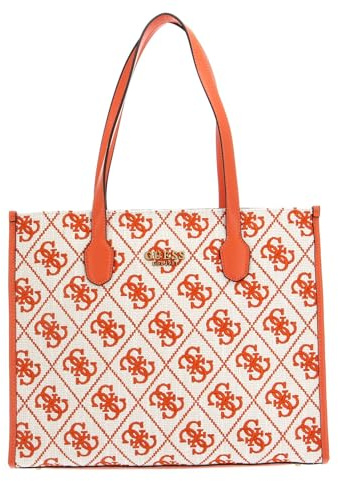 GUESS Silvana Girlfriend Tote Orange Logo