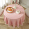 meioro Rund Tischdecke Volltonfarbe Tischwäsche Quaste Tischdecken Baumwolle Leinen Tablecloth Tischtuch Geeignet für Home Küche Dekoration(Rot,Durchmesser 120cm)