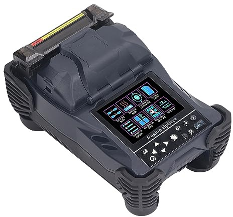 Soudeuse à Fibre Optique, Batterie 4800mAh 100‑240V Épisseur de de Fibre Optique pour SM MM DS NZDS pour Câble d'Isolation (Prise UE 100‑240V)