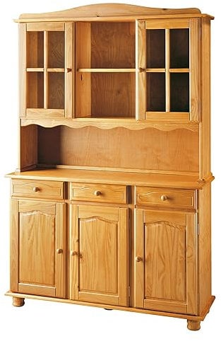 Alacena Altea, realizada en Madera de Pino Macizo, Serie Canet. Medidas 197x42 (altoxfondo). Traseras en MDF. (130 de Ancho, Miel)