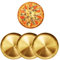 KeaJuidy 4 piezas Molde para Pizza Redondo Bandeja para Pizza Diámetro de 23 cm Bandeja para hornear pizza de Acero Inoxidable para Pizza Pastelería Pastel