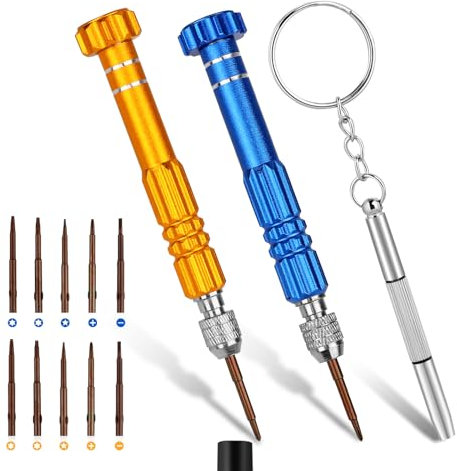 3 Stück 5 in 1 Brillen Werkzeug Mini Schraubendreher Set Kleine Feinschraubendreher Multifunktionaler Präzisions Brillen Reparatur Schraubenzieher für Elektronik Uhr Brillen Laptops Schmuck