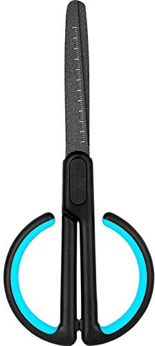 Büroschere, Bastelschere, 1 Stück Antihaft-Schere mit Skala, feste Schere für Büro-Teenager, Haushalts-DIY-Klebebandschere (orange)