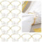 Prasacco Pearl Napkin Rings, Gold - 12 Pieces for Christmas, Weddings, Parties