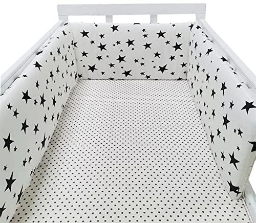 Generisch Baby Nestchen,Baby Bettumrandung,Babybett Umrandungen Bettumrandung Bettschlange Baumwolle 30x200 cm Babybettschutzumrandung für Kinderbetten Kantenschutz