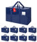 ZFWDSY Moving Bags 93 L, 8-Pack Storage Bags,Moving Supplies, Blue Packing Bags, Foldable Duffle Bag for Travel College Dorm or Christmas Tree Bag