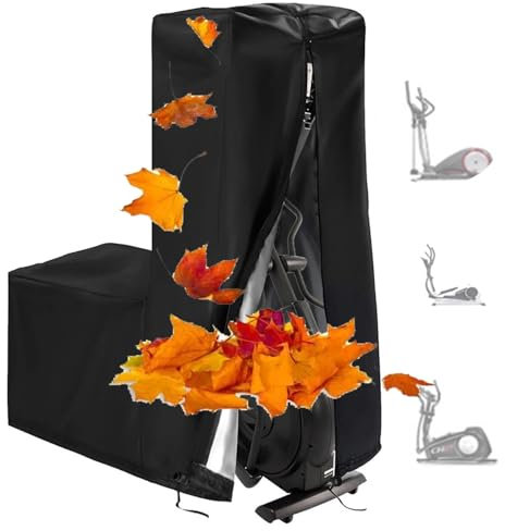 Crosstrainer Abdeckung für Aussen,Wasserdicht Ellipsentrainer Abdeckung,Schutzhülle für Elliptical Crosstrainer für Zuhause, Staubdichte für Elliptische Maschine(Size:210D:140*64*165cm,Color:Black)