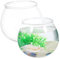 Milisten 2St Landschaft kleines Aquarium Rundes Terrarium Fischglas Pflanzen Goldfischglas Pflanztopf für Aquarien pflanzenlampe Vase deko Efeuschalen Aquarienbecken Plastik