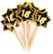 18 Geburtstag Deko Party-Picks schwarz/gold - Originelle Dekoration für einen gelungenen 18. Geburtstag Junge oder Mädchen - Tiwoca