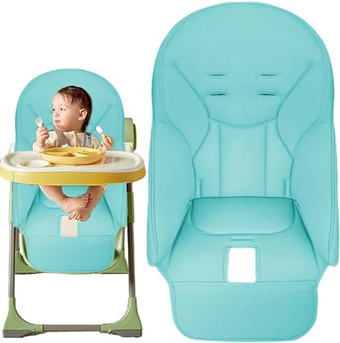 Géneric Hochstuhlbezug für Peg Perego, Sitzkissen aus PU-Leder für Hochstuhl, universeller Ersatzbezug für Peg Perego, Baby-Hochstuhlkissen (Blue)