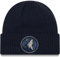New Era Unisex-Erwachsene NBA Official Sport Knit Core Cuffed Knit Beanie Hat, Minnesota Timberwolves – Marineblau, Einheitsgr��e