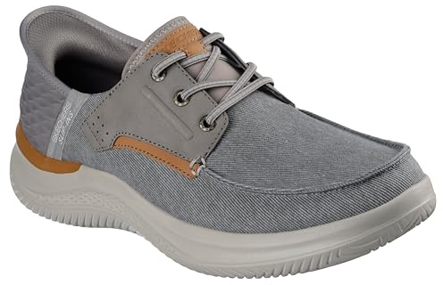 Skechers Hands-Free Slip-ins Hasting-Niko, Zapatillas Hombre, Gris, 43 EU X-Ancho