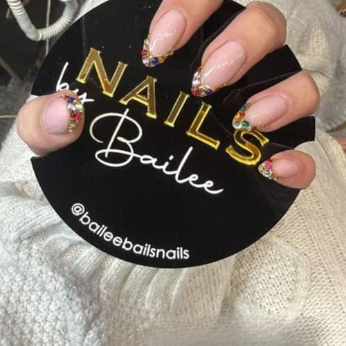 Custom Nail Props for Pictures,Personalized Nail Art Tray Photo Prop Acrylic Sign,Nail Prop Display Palette Custom Logo Gift for Nails Artist Salon Accessories Photo Props Customized (black)