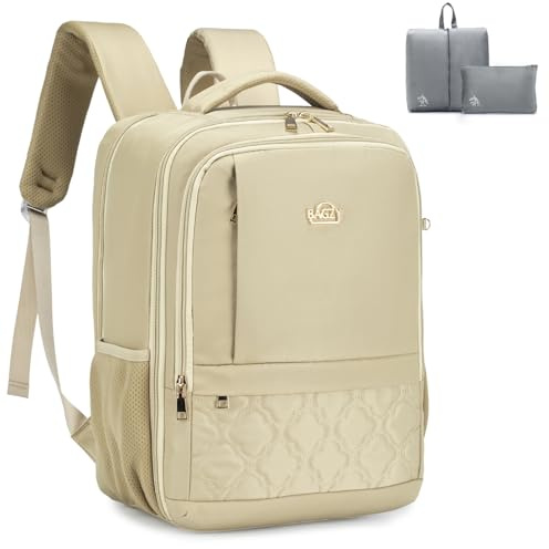 BAGZY Handgepäck Rucksack 40x30x20 Wizzair Travel Rucksack 25L Handgepäck Flugzeug Wasserdicht Carry On Luggage Laptop Backpack 15.6 Zoll für Arbeit Business Reisen Herren Damen Khaki