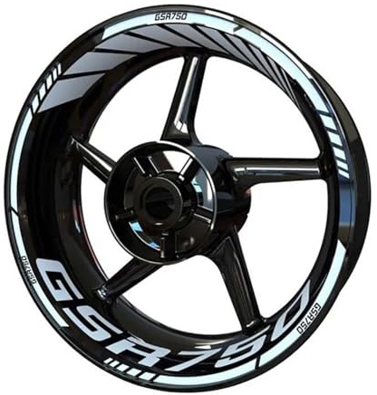 YZXOOP Motorrad-Felgenaufkleber Für Suzuki GSR750 GSR 750, Felgenaufkleber, Reflektierende Felgenaufkleber Streifen Reflektierendes Aufkleberpapier(Farbe 10)