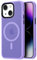 Mixroom - Cover Custodia Bumper Opaco per iPhone 14 Plus Compatibile con MagSafe Accessori Cerchio Magnetico Integrato Retro Semitrasparente Bordo Morbido in TPU Silicone Lilla