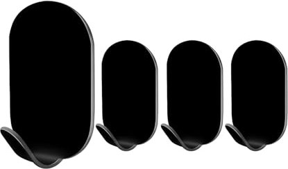 BOBOZAN Sticky Hooks for Hanging Extra Strong Self Adhesive Hooks Heavy Duty Stick On Hook for Walls, Wall Hangers Without Nails, Pack of 4