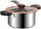 Mini Pressure Cooker, 3.5L Stainless Steel Stock Pot with Lock Handles & See-Through Lid, Non-Stick Micro Pressure Cooker for Gas, Induction, Electric Stoves
