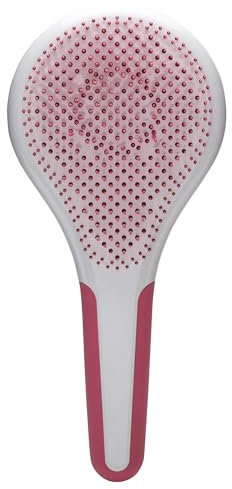 Wet and Dry Hair Detangler Fine Hair - Pink-White by Michel Mercier for Women - 1 Pc Hair Brush