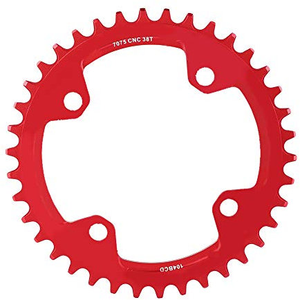SolUptanisu Fahrrattenblätter,Fahrratten 32/34/36/38 Zähne Bcd Fahrrattenblatt 104Mm nk Länge Chain Aum Mounta Singttenblatt(38T Rot) kettenblatt 32 zähne 104,couronne 36 dents,Fahrrad