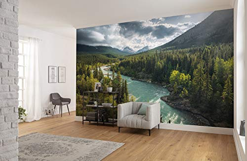 Komar Vlies Fototapete WILD CANADA | Tapete, XXL, Dekoration, Natur, Landschaft, Schlafzimmer, Wohnzimmer, Büro, Flur | Größe 450 x 280 cm (Breite x Höhe) | SHX9-095