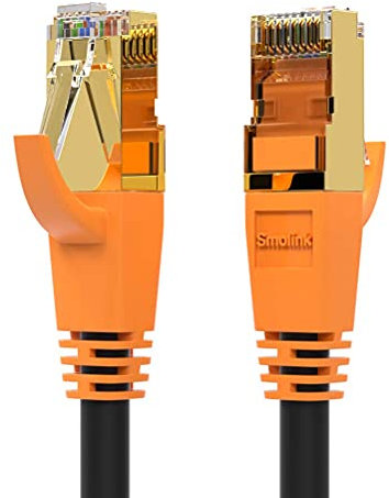 Cat 8 Ethernet Cable, 2 Pack 6ft RJ45 Connector with Gold Plated F/FTP Patch Cord, Gigabit Internet Network Cord, High Speed LAN Cable 40Gbps 2000Mhz for Router, Modem, Gaming, Xbox, POE, PS3, PS4