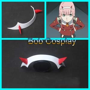 Neuankömmling DARLING in den FRANXX 02 Cosplay Perücken Zero Two Perücke 100 cm langes rosa Kunsthaar Perucas Cosplay Perücke + Horn Haarband Nur Haarband