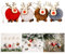 Sahgsa Weihnachten Anhänger Weihnachtsanhänger Elch Deko hänge Weihnachtsbaum Tannenschmuck Christbaumschmuck Filz Holz Weihnachtsdeko Verzierung
