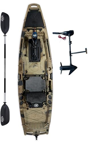 BKC Brooklyn 10.5 Pro Motorized Fishing Kayak, Trolling Motor